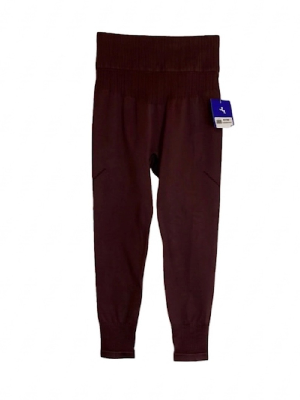 JOYLAB High Waisted Ribbed Cuffs Leggings, Juniors S, Maroon